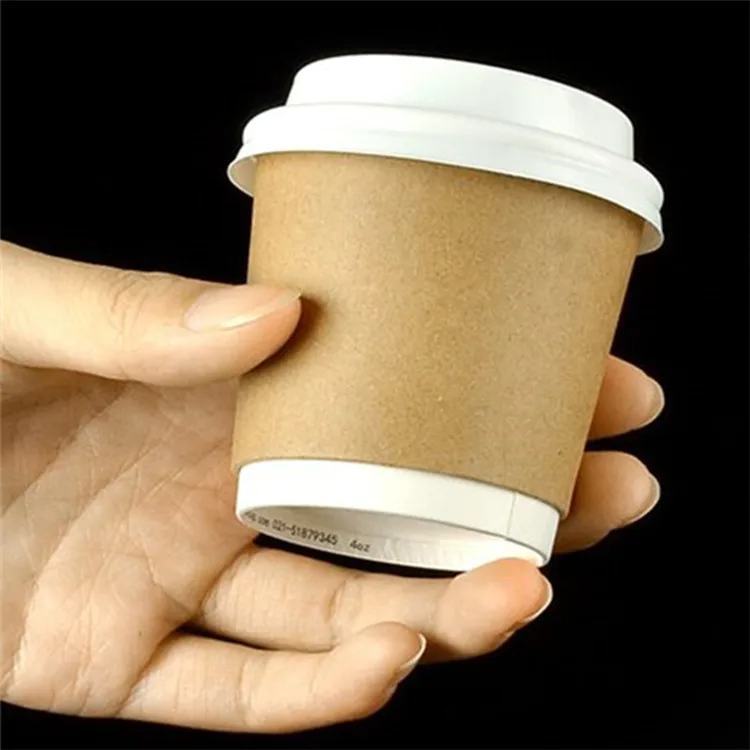 Factory price Customization Single Wall 4oz Paper Cups Disposable Cup With Lids Used in Cafe Touba in Senegal