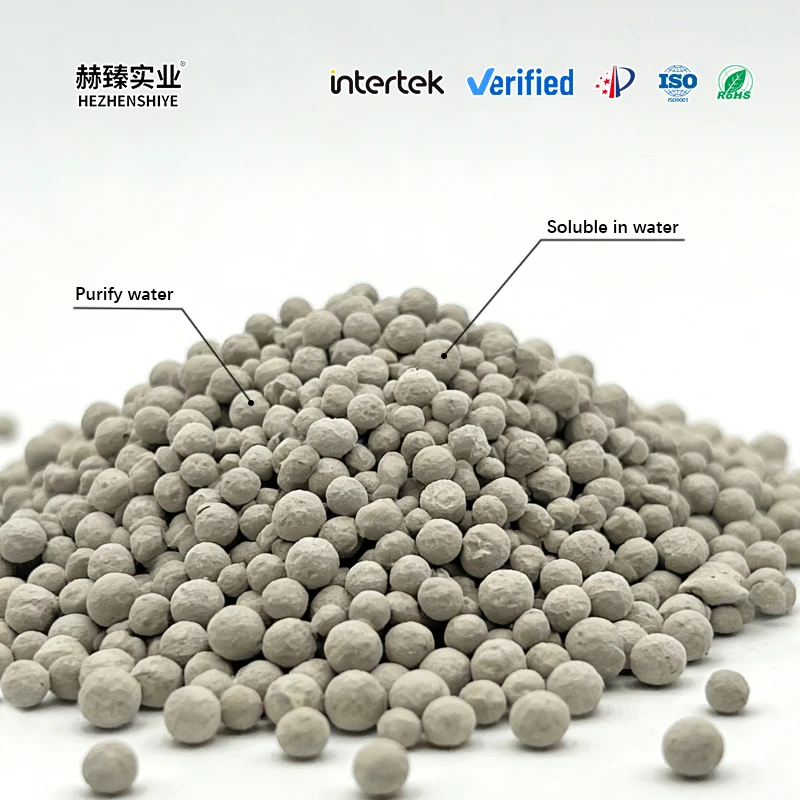 HZ HZ-ZEO06 Zeolite Ball for Aquaculture Water Quality Purification 95% Ammonia Nitrogen RemovalIndustrial Water Treatment
