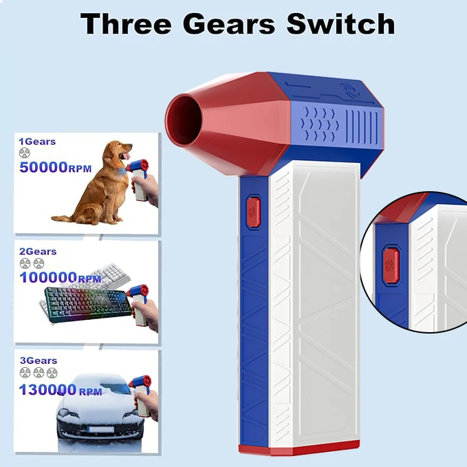 130000rpm X3 Air Duster Violent Turbo Fan 6000mAh Car Air Blower Cleaner Essential PC Keyboard Turbine for Car Cleaning Tools - view 5
