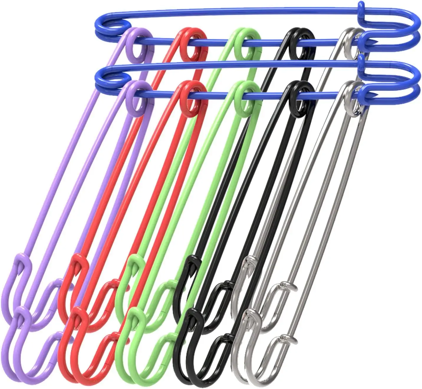 4pcs Rainbow Safety Pins 57mm Large Safety Pin Giant Safety Pins