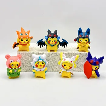 wholesale 7 styles Pikachu Cos anime Dragon Balls Goku pvc action models characters dolls collectible accessories