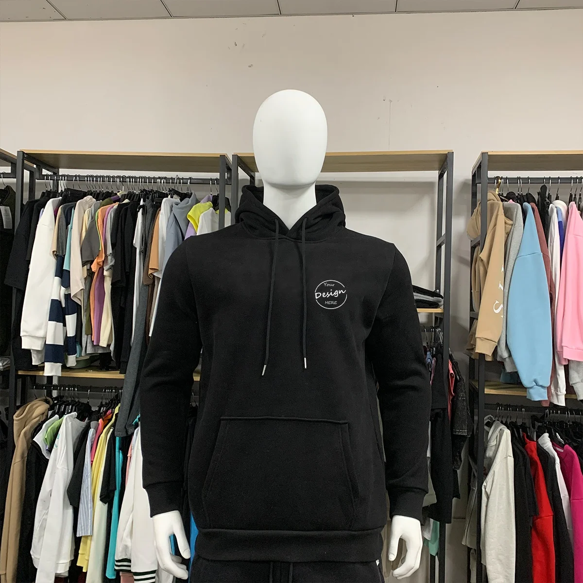 Wholesale Screen Printing Luxury Hoody Heavyweight Thick Cotton Drop Shoulders Oversized Boxy Pullover Hoodies