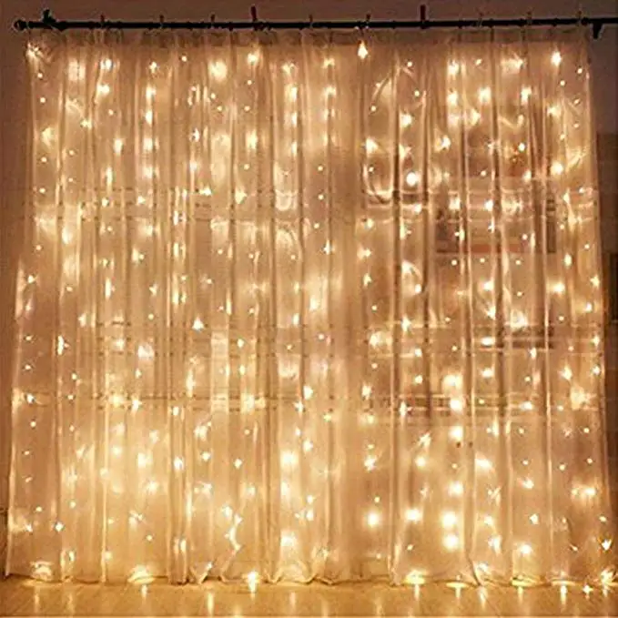 6M X 3M 600 LED Home Outdoor Holiday Christmas Decorative Wedding Xmas String Fairy Curtain Garlands Strip Party Lights