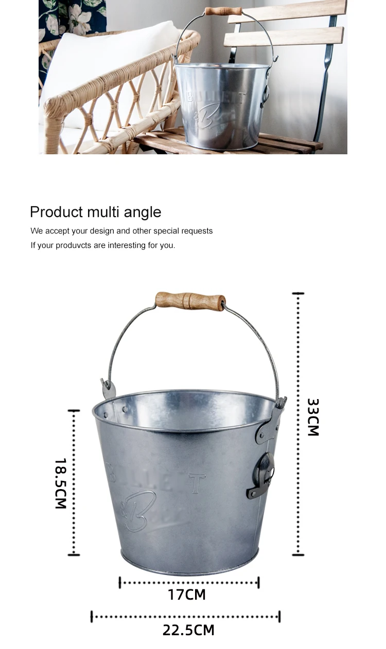 Wholesale Round Metal Beer Ice Buckets With Handle Buy Beer Buckets