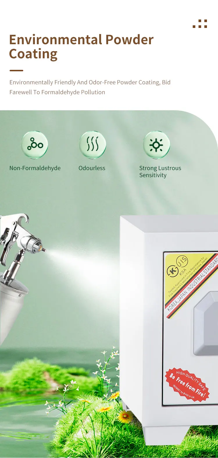 CEQSAFE High Security Electric Digital Metal Fireproof Home Office Safe Box details