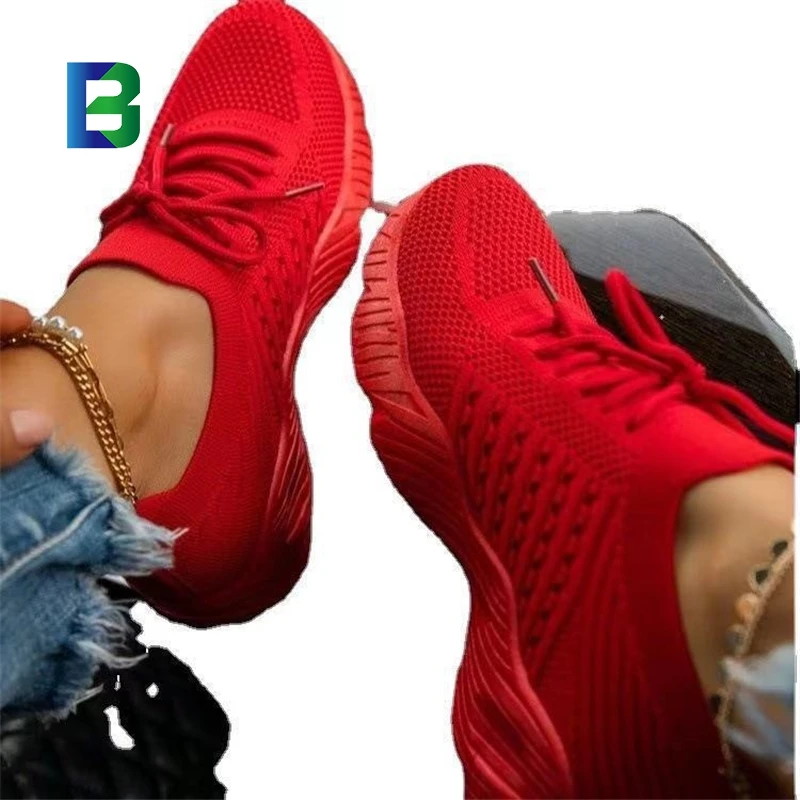 Wholesale Casual Shoes Ladies Flat Shoes Pink White