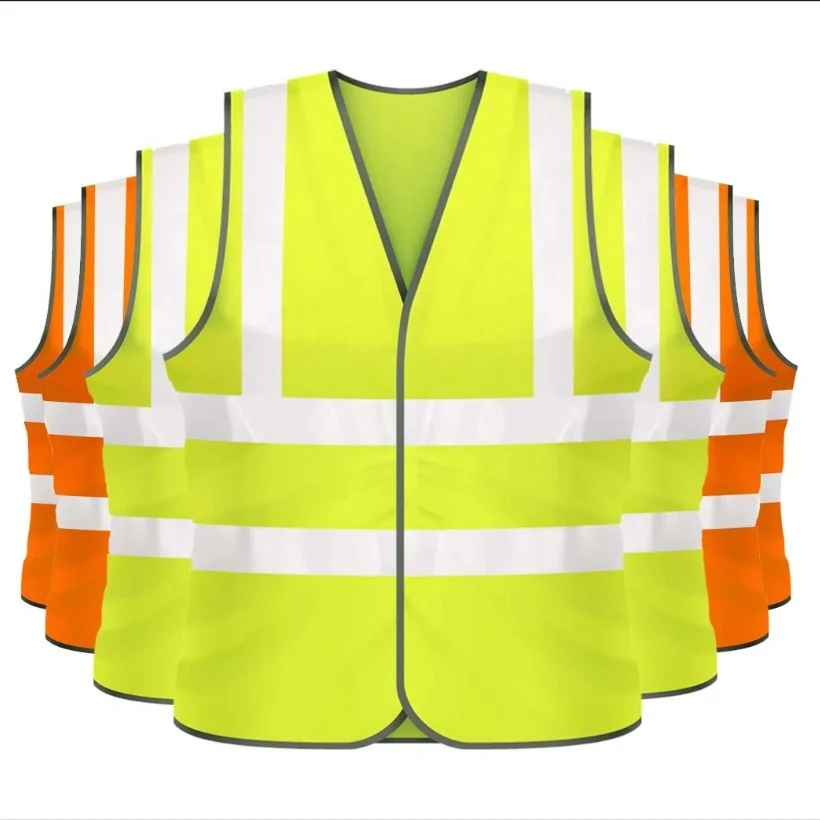 Visibility Security Safety Vest Reflective Strips Work Wear Uniforms Clothing