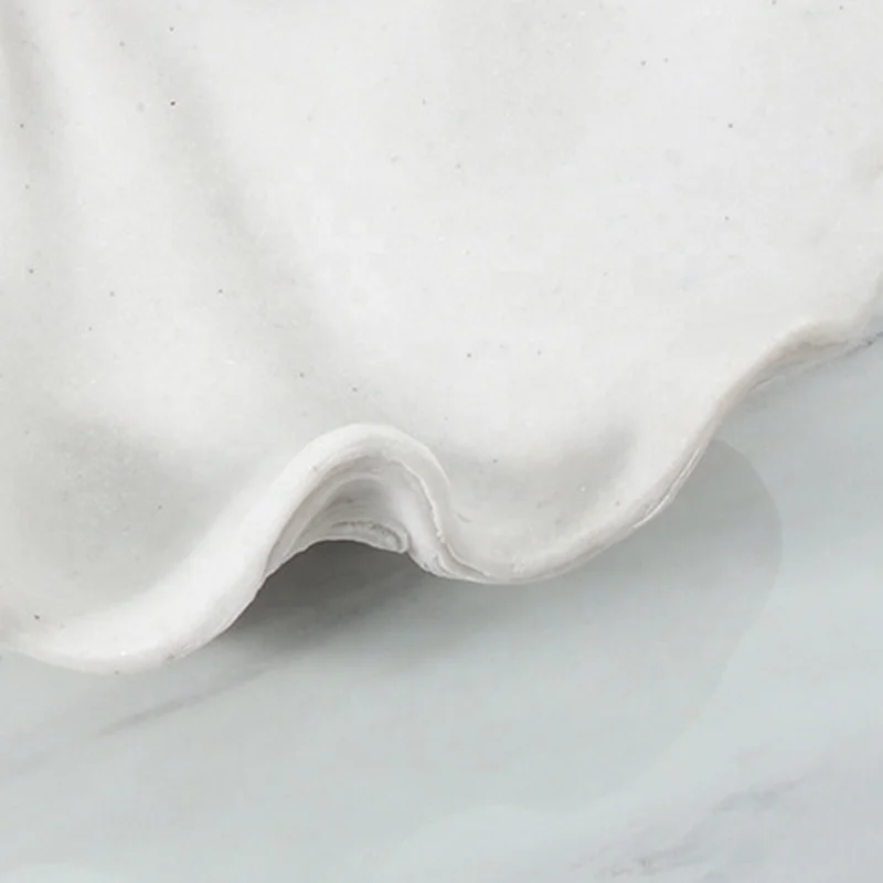 Современная Европейская белая песчаная каучуковая ракушка Сервировочная чаша для фруктов поднос хранения в гостиной и на чайном столике украшение