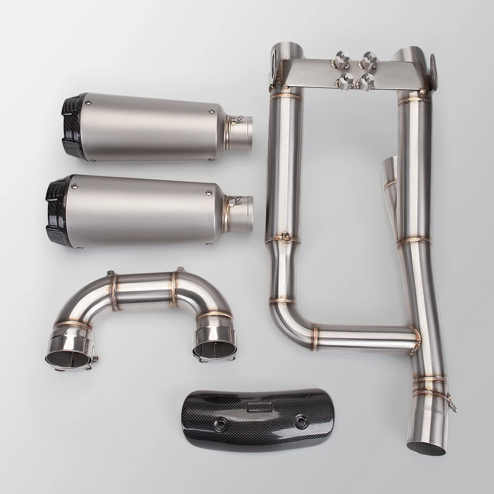 Stainless Steel Dual Outlet Exhaust Pipe for Kawasaki ZX-25R ZX25R