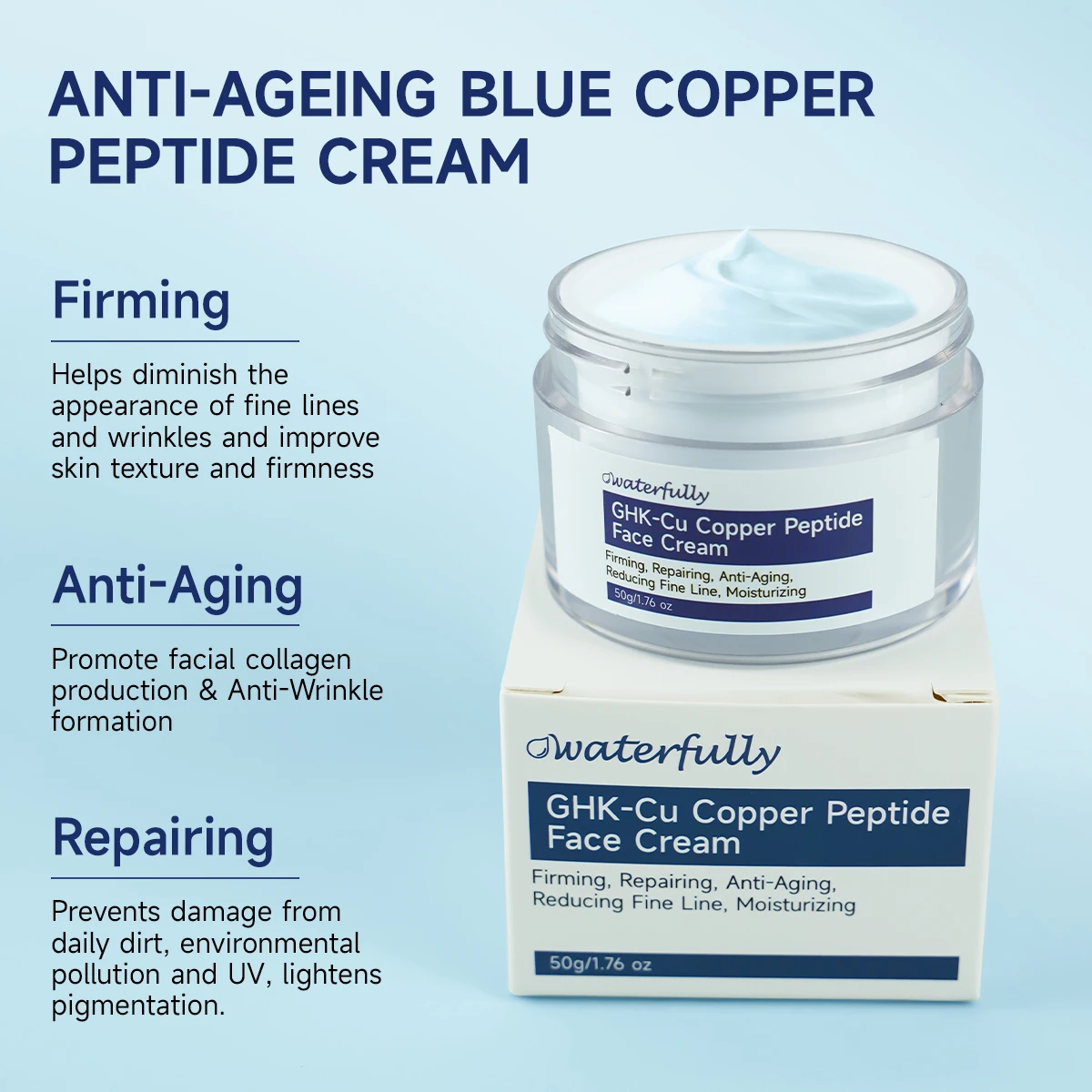 ghk-cu copper peptide face cream Advanced GHK-Cu Face Cream 2400mg 4% | Firmer Skin