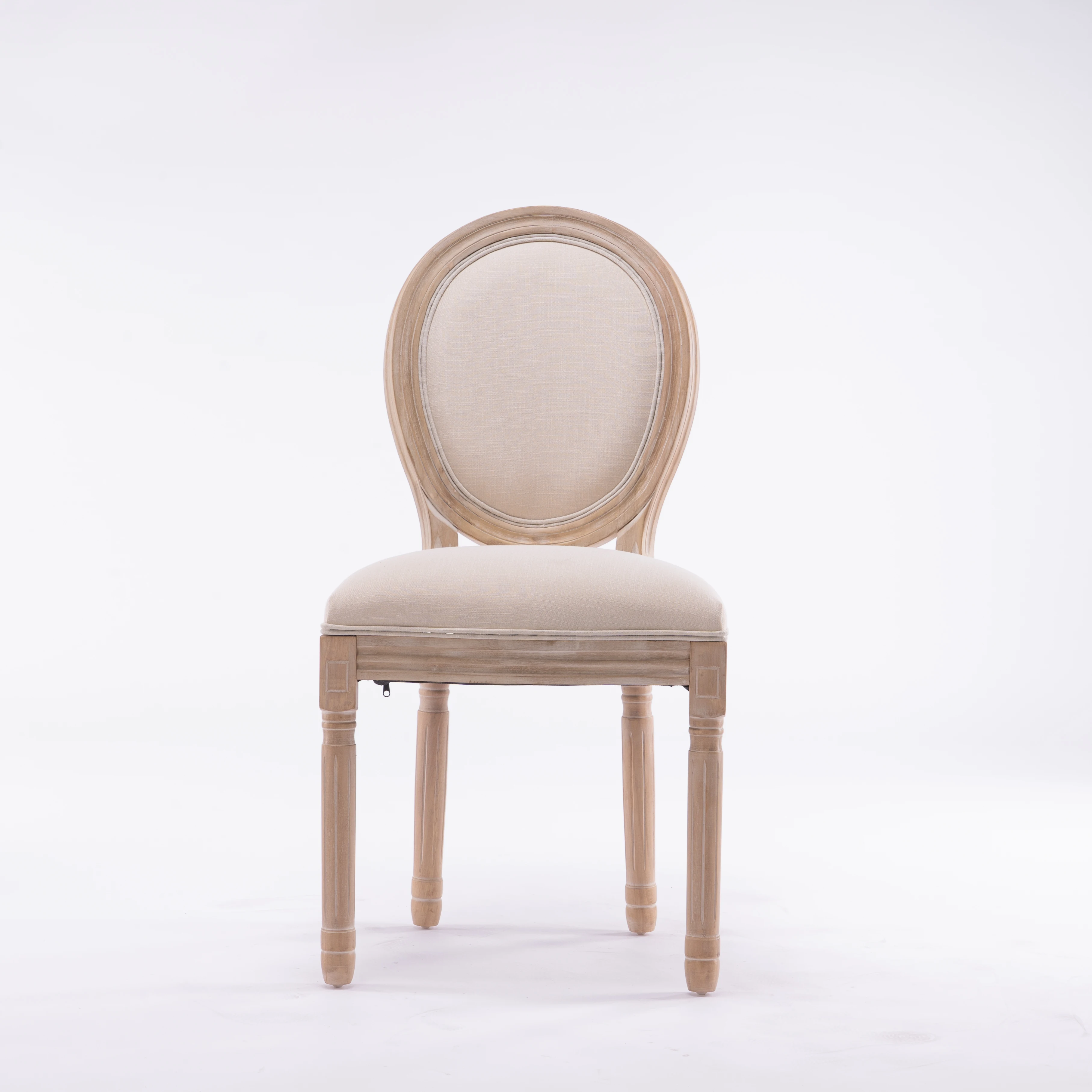 French Retro Rattan Chair with Solid Wood Frame Modern Design Dining Chair for Home Hotel Banquet
