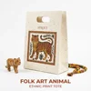Folk Art Animal Tote