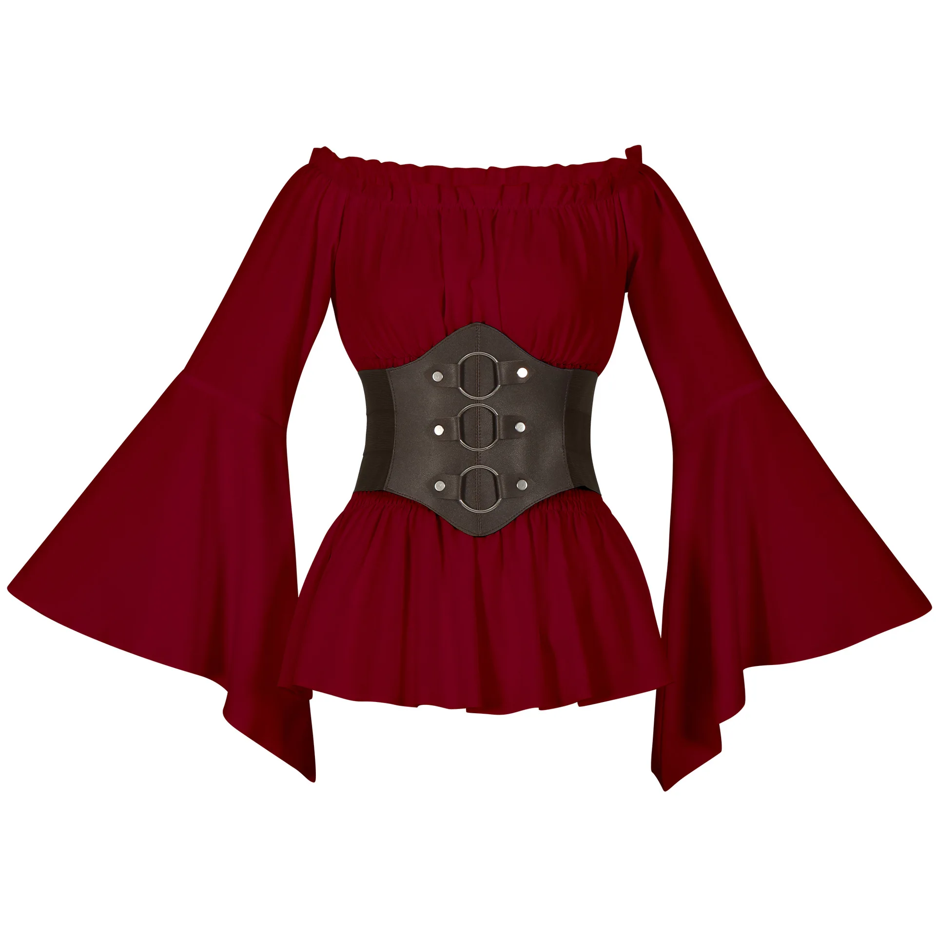 Pirate Accessories Pirate Top Women Irtysh Womens Renaissance Victorian  Peasant... Scarlet Darkness, image size:1920x1920