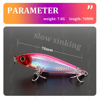 Minnow 70mm 7.8g Pencil Fishing Bait Artificial Hard Lure Pesca Isca Artificial Plastic – Minnow – view 3