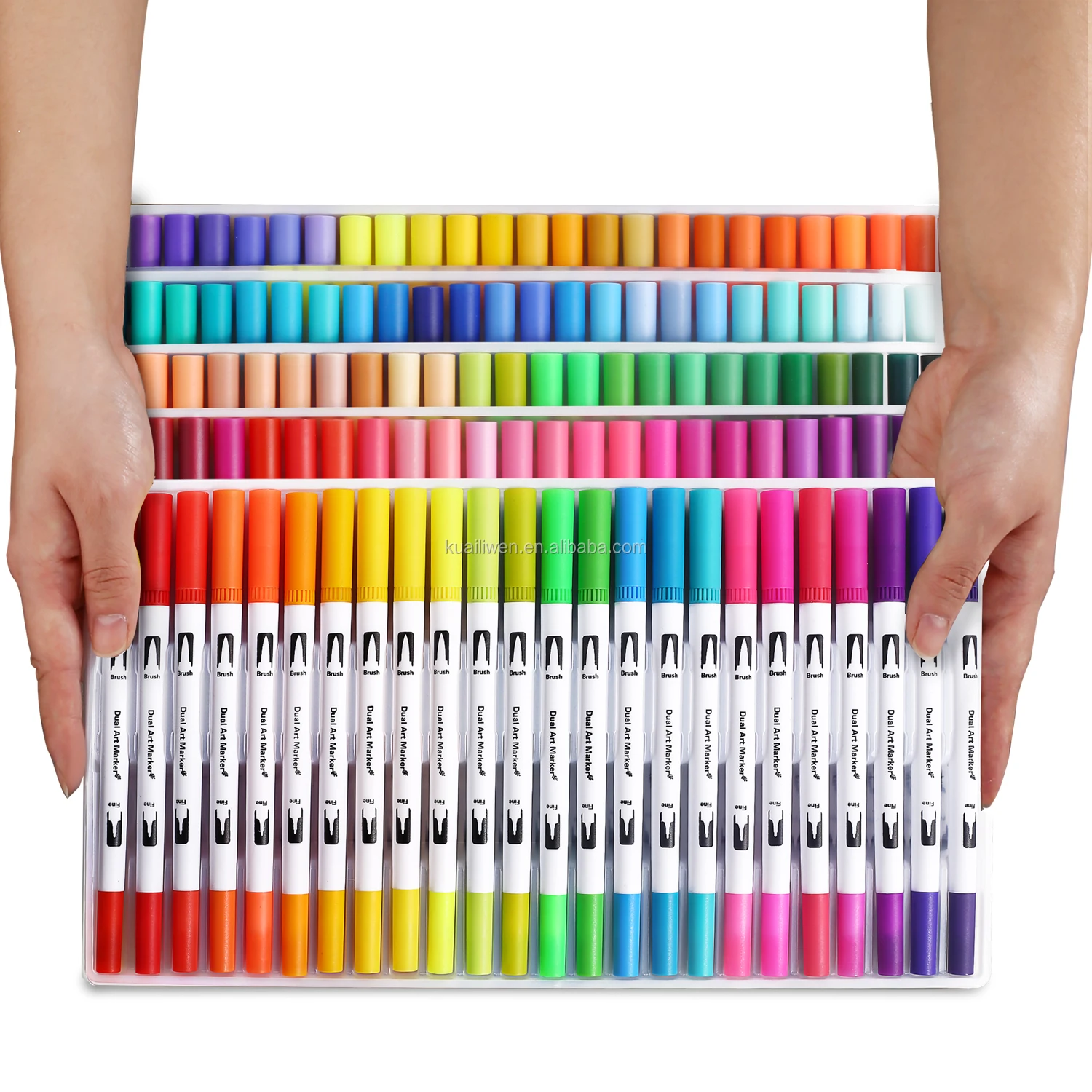 In stock art drawing marker 12/24/36/48/60/72/100/120 colors 0.4 MM dual tip brush pen art marker watercolor pen set