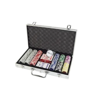 300 pcs custom poker chips set in aluminum case Casino