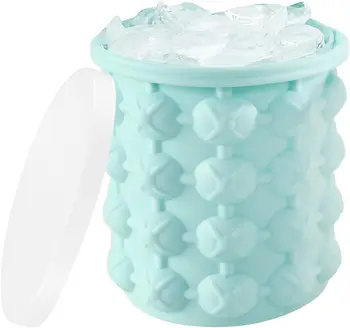 2 in 1 Portable Silicone Ice Bucket and Ice Cube Maker