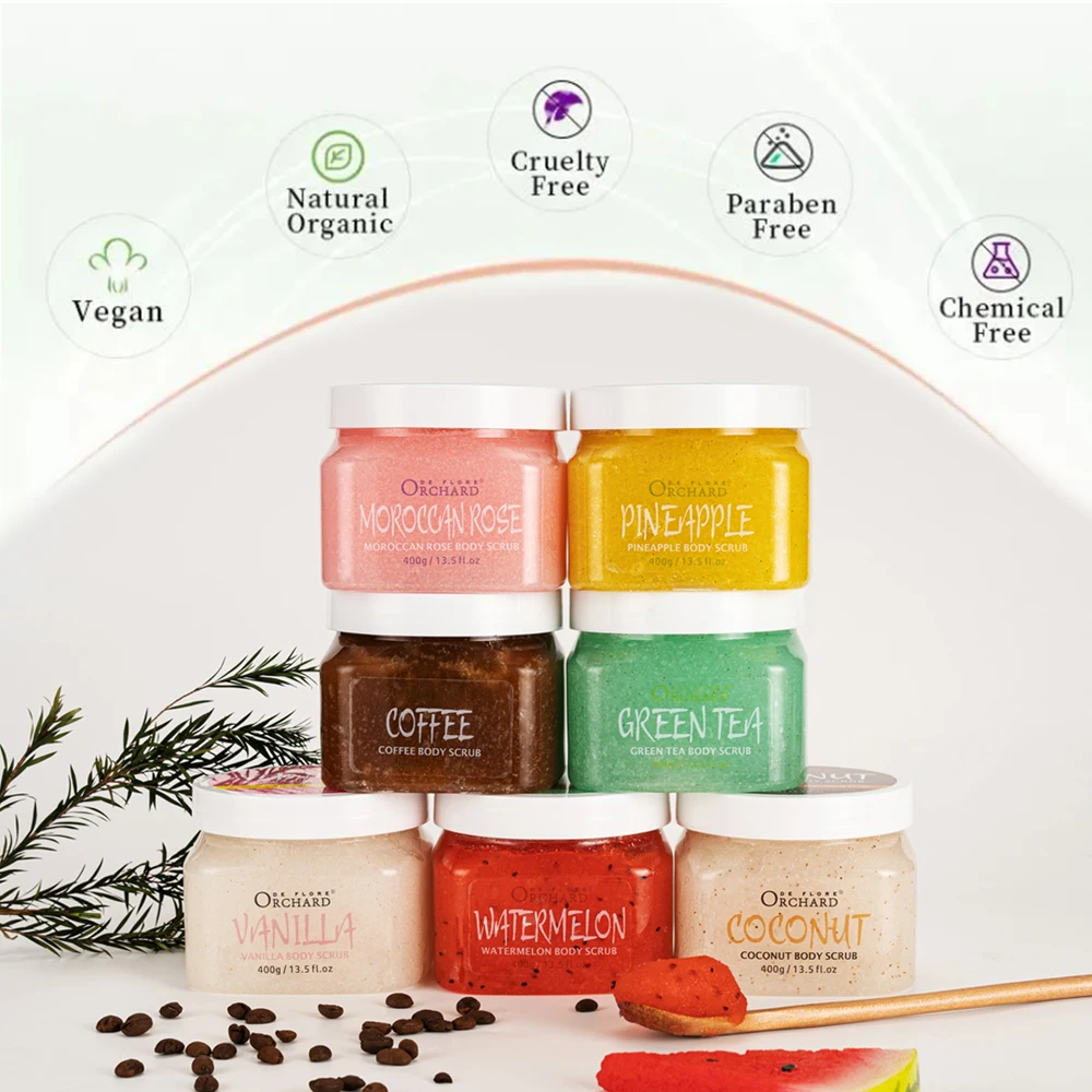 Customized Organic Scented Vegan Skin Whitening Exfoliating