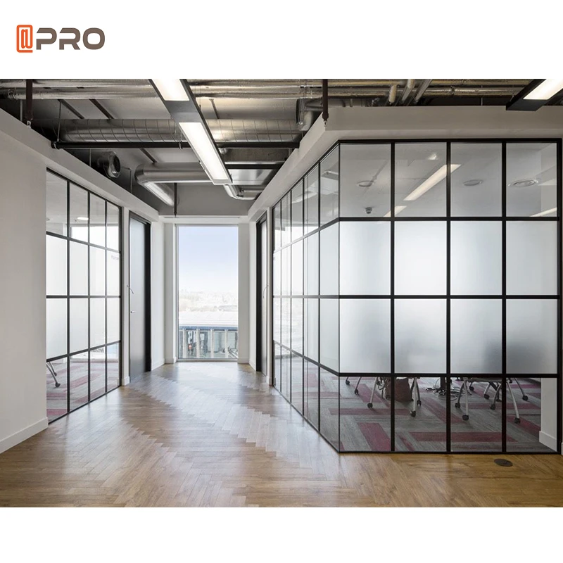 Modern Design High Quality Customized Wall Frameless Glass Office Partition Movable Office Partition Cheap Price Partition Wall