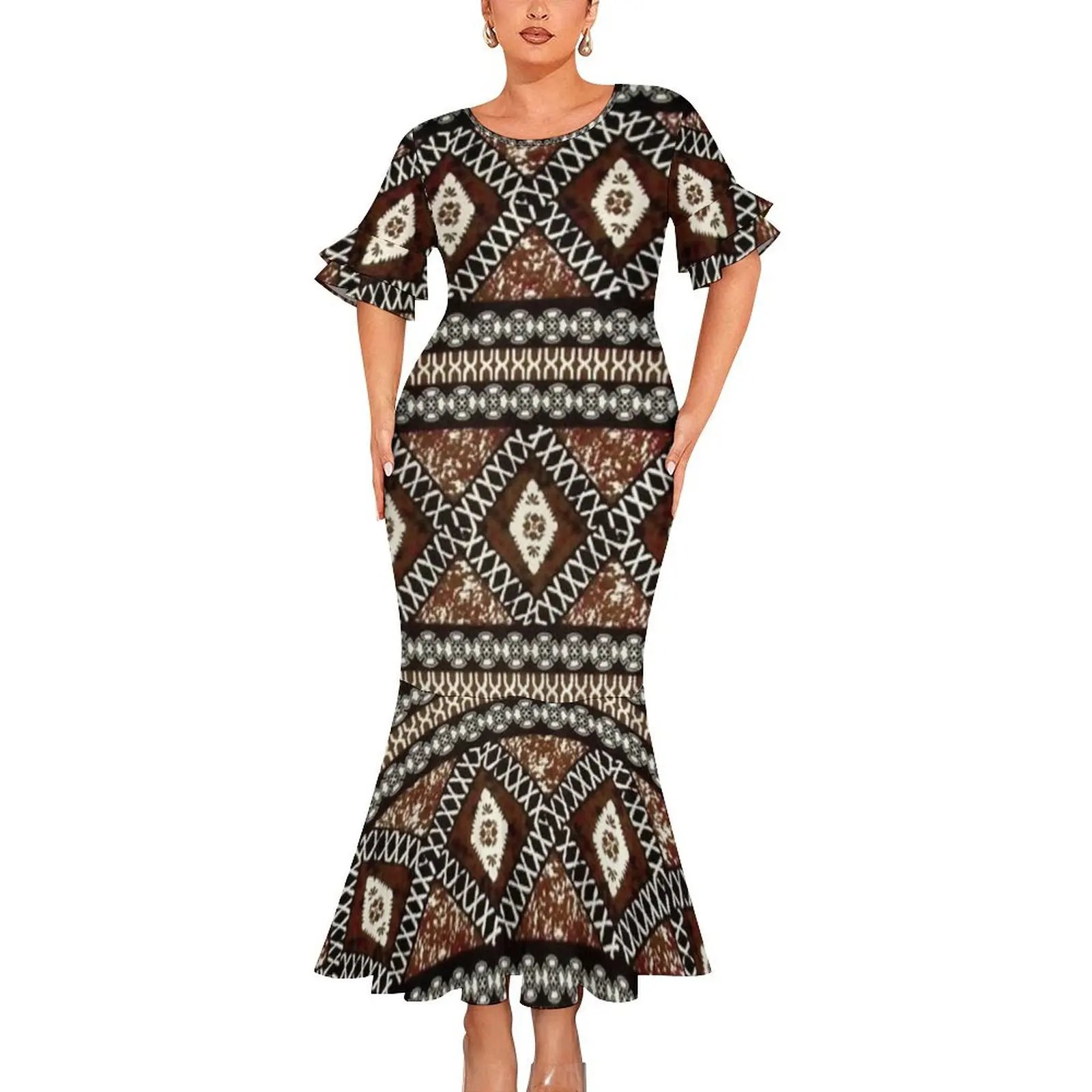 Shop 2024 Plus Size Elegant Ladies Dress Hawaiian Style