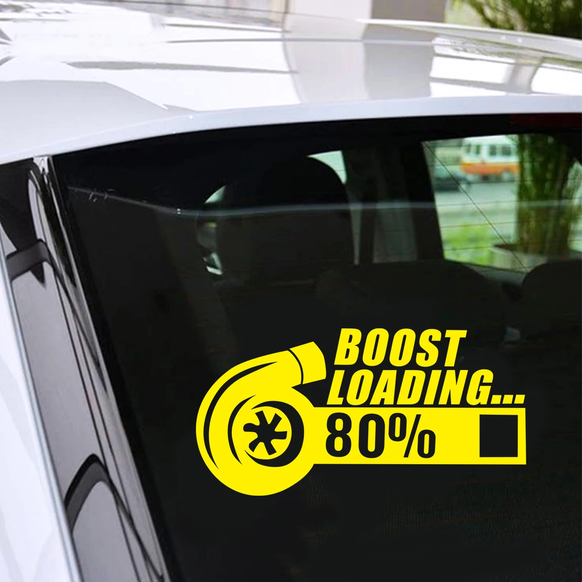 Turbo Boost Loading Fun Wall Stickers Car Window Laptop Removable Vinyl Decal Gift Die Cut Decals Latop Window Glass Sticker