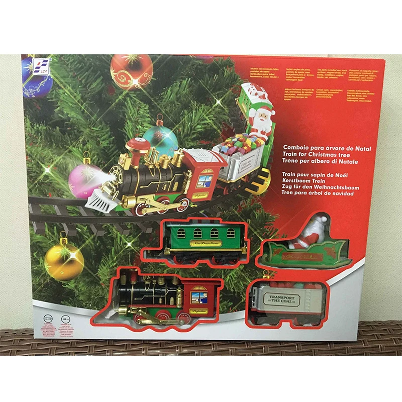 Electric Christmas Train Set,Kids Train Toy With Lights