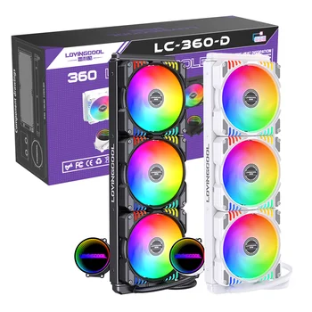 LOVINGCOOL White 360 AIO CPU Liquid Water Cooler - Silent Performance