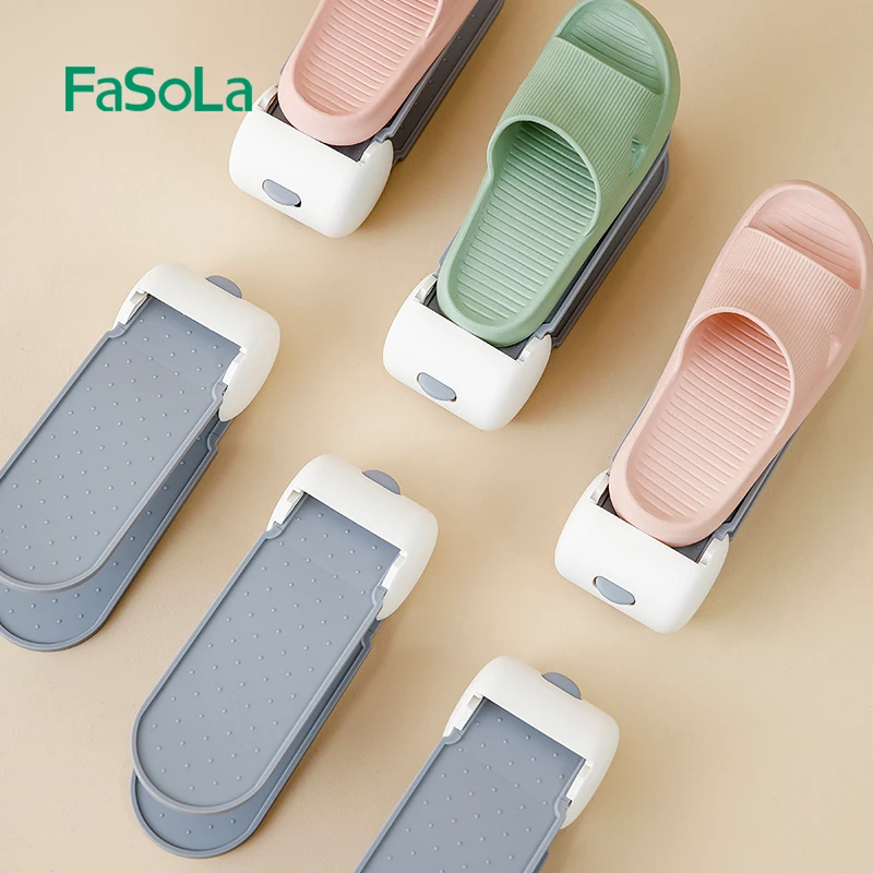 Многоярусная полка FaSoLa для хранения обуви бытовой шкаф компактный двухуровневый
