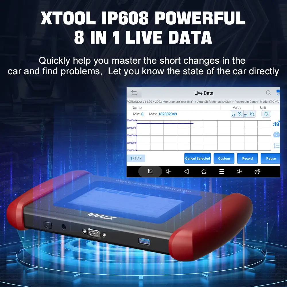 XTOOL InPlus IP608 OBD2 Car Autom Scan DPF Injector Oil EPB SAS Reset OBDII 10 Free Updatemotive Scanner Tool Full Systel