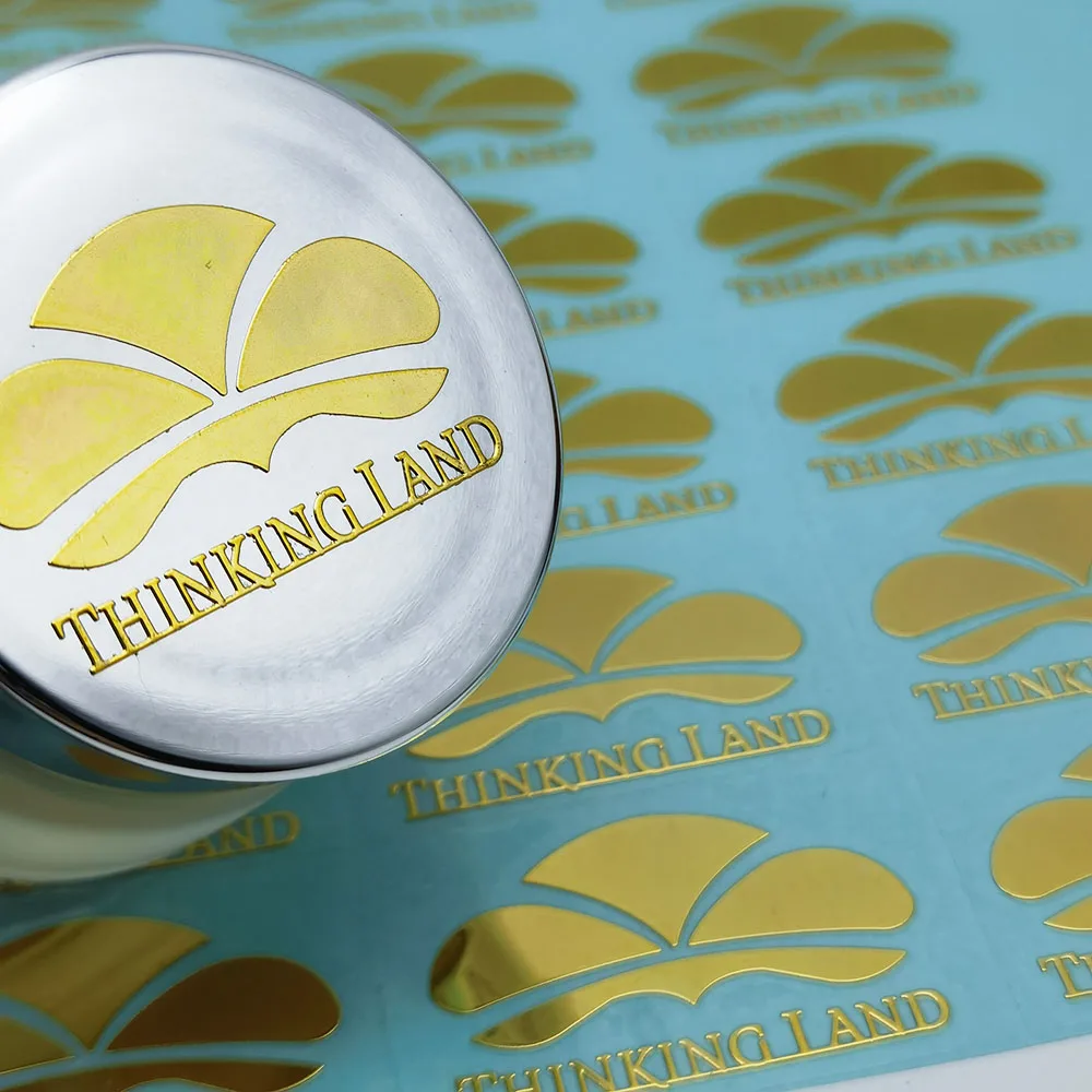 Custom Gold Metal Transfer Logo Sticker Metallic Sticker Perfume 3D ...