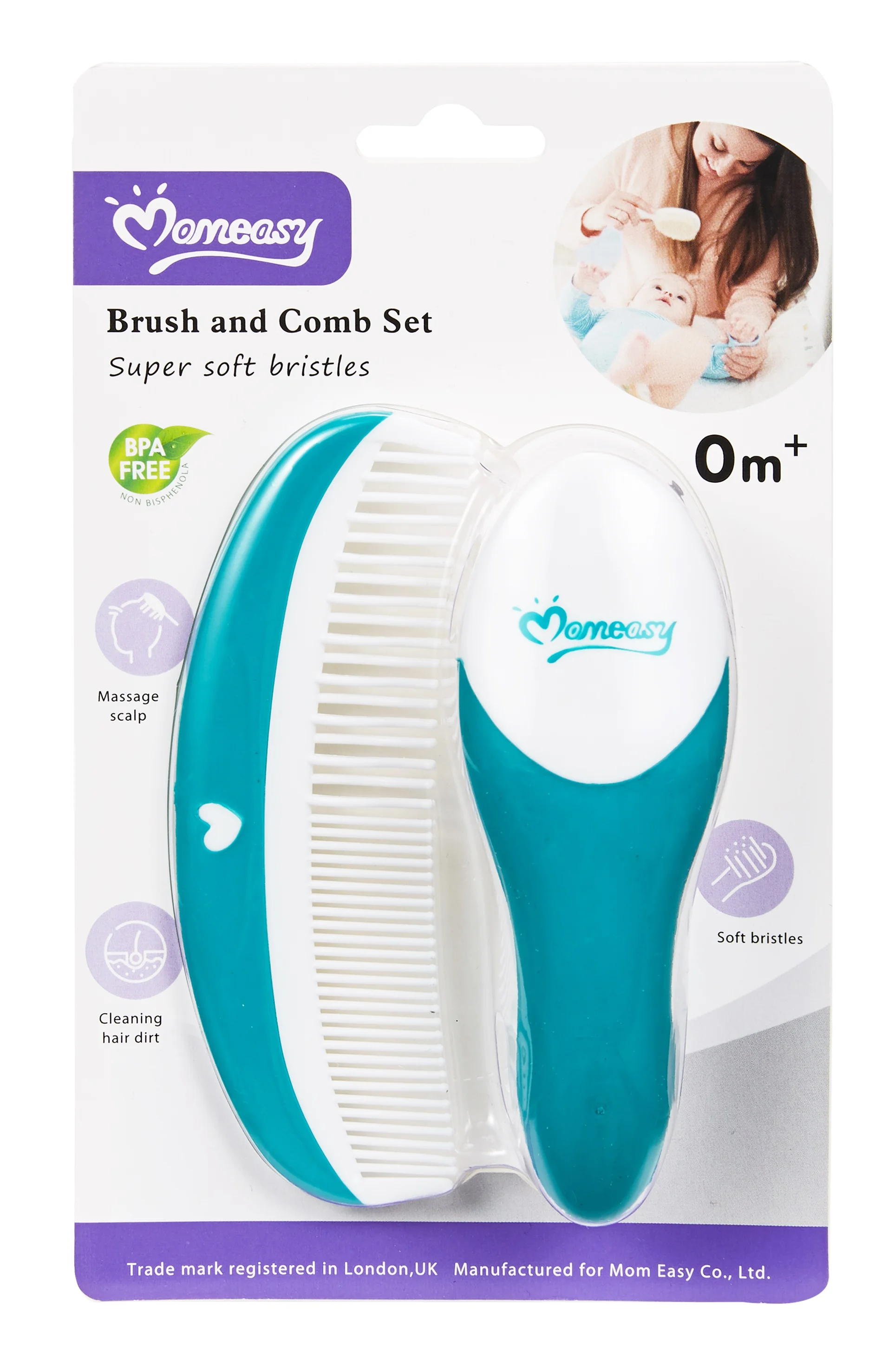 Baby Hair Brush and Comb Set Newborn Baby Soft Washable Comb Comb