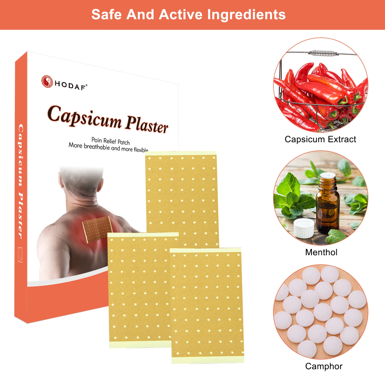 Elastic Fabric Breathable Porous Heat Patches Perforated Waist Relaxing