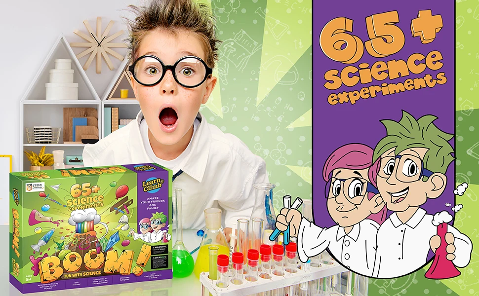 Stem Kids Science Kit,Over 60 Experiments Gifts For Kids Ages 5 -12 ...