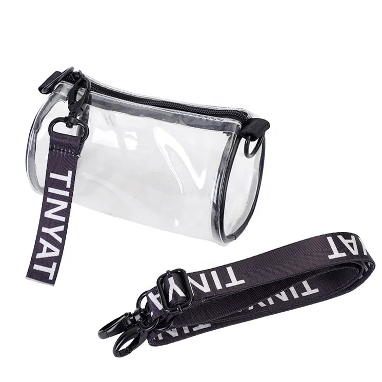 BSCI Factory Event Stadium Clear PVC TPU Messenger Bag Transparent Purse Shoulder Bag With Adjustable Strap