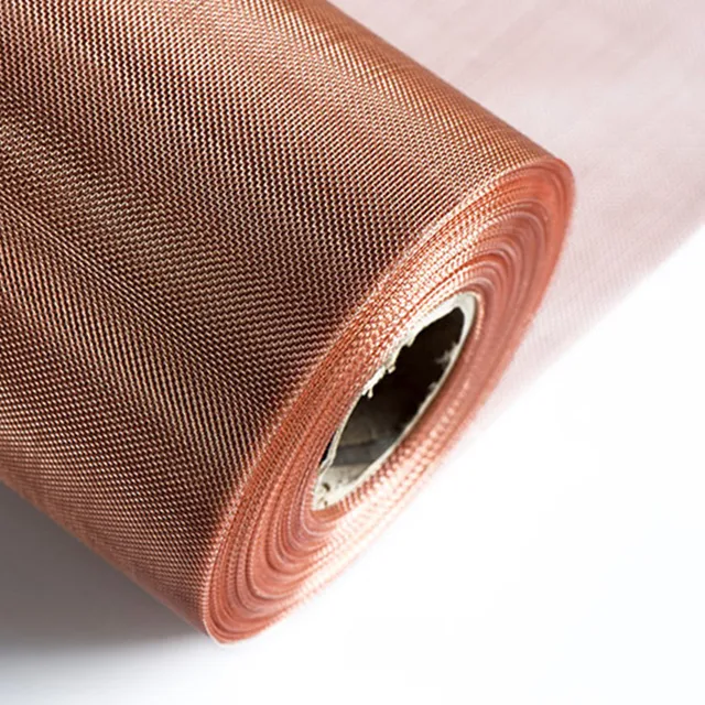 99.9% Pure copper micro mesh rolls  copper wire mesh