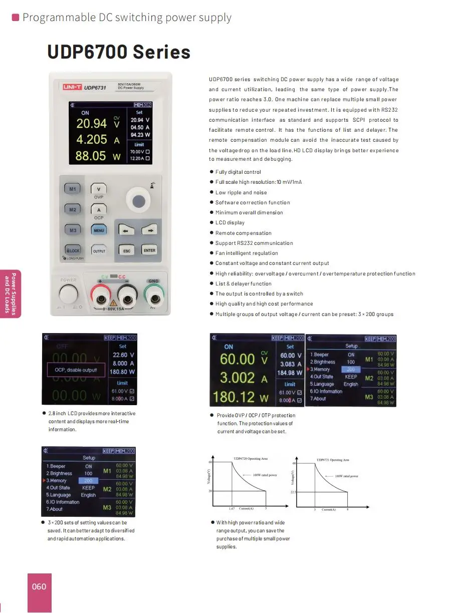 UNI-T UDP6731 Digital Programmable DC Switching Power Supply - Stable ...