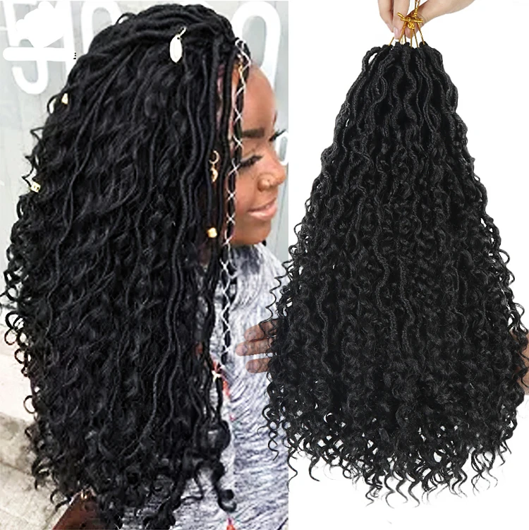Ombre Hairstyles Goddess Faux Locs Curly Crochet Braid Synthetic Hair 18  Inch 24roots Ombre Curly Crochet Hair - China Hairpieces and Crochet Hair  price