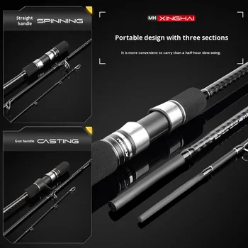 Cheery Three-Section Portable Plate Fishing Rod for Offshore Boat Multi-Section Rod for Swordfish Mackerel Factory – Rod – view 5