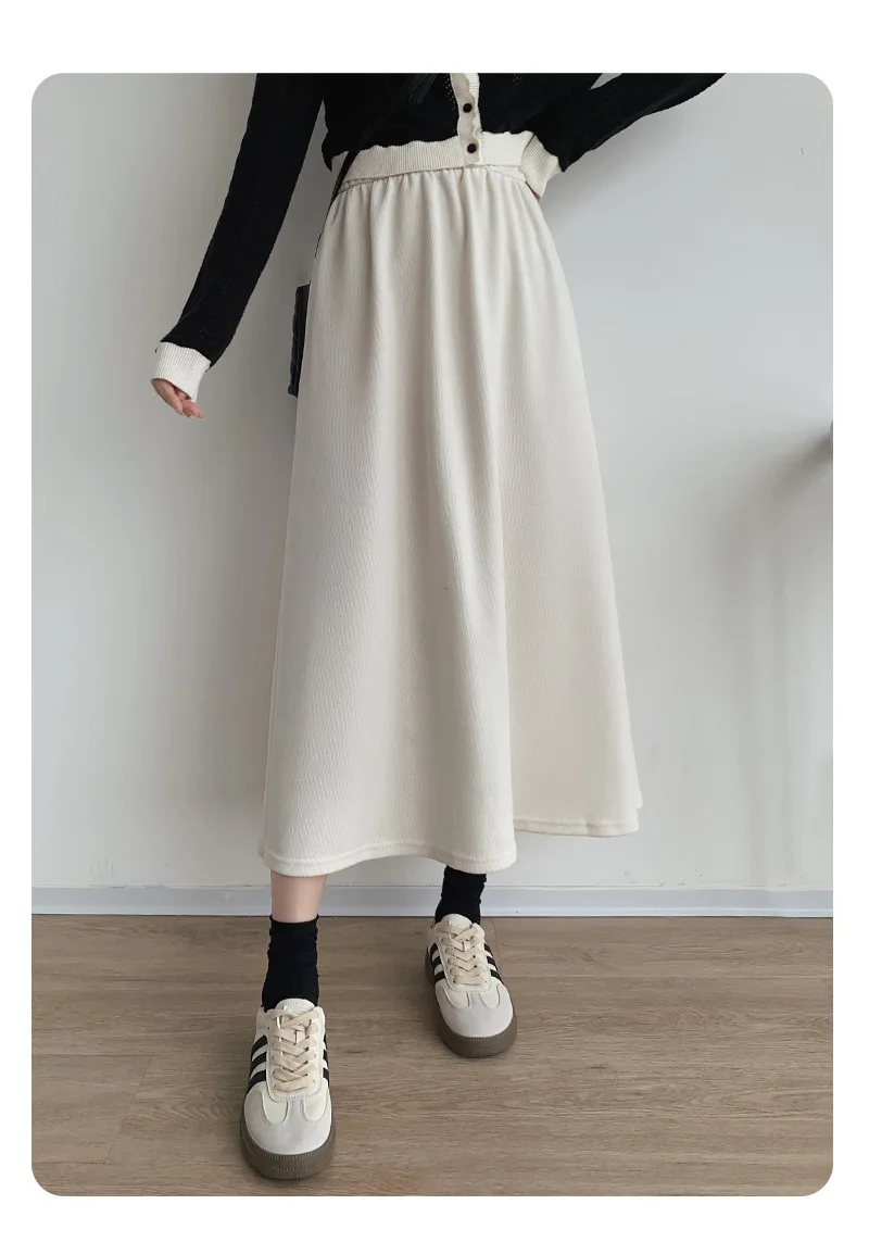 2023 OEM Long Skirt Female Autumn Winter High Waist Style