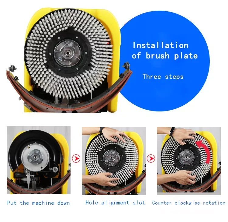 Blue Color  T201 Small Size 13 Inch Brush Automatic Hand Held Electric New Design Industrial Compact Floor Scrubber With Cable