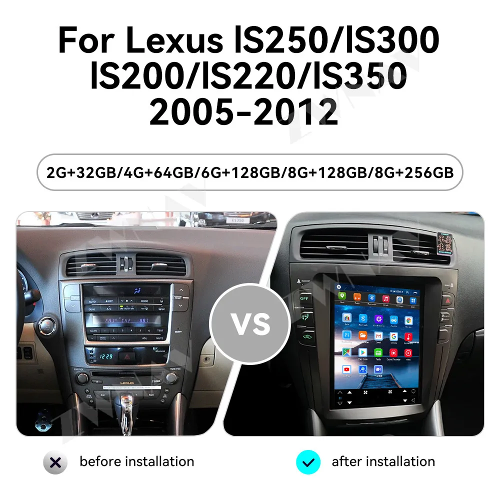 ZWNAV Android 13 for Lexus IS250/300/200/220/350 2005-20121 Car