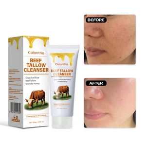 Organic 100% Beef Tallow Foam Natural Whitening Oil Control Moisturizing Cleansed Face Cleanser Turmeric for All Skin Wholesale