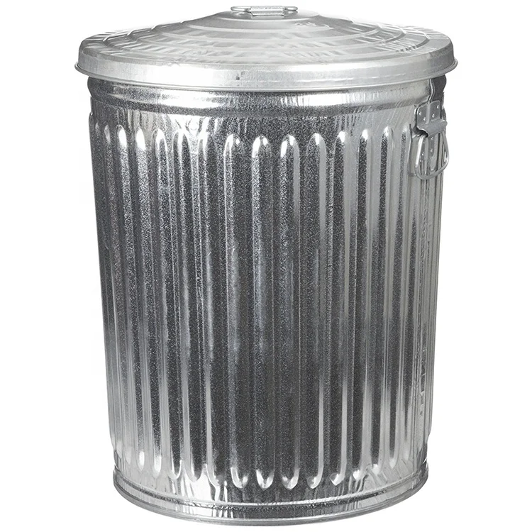 Galvanized Steel Light Duty Garbage Bin With Lid Buy Galvanized Steel