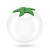 Transparent tomato skin with green stopper