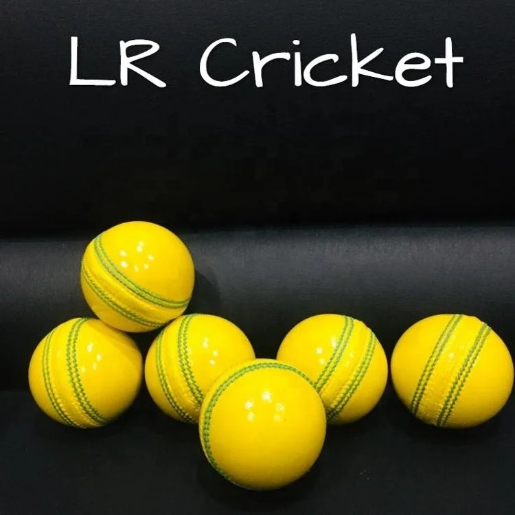 Indoor Cricket Balls Yellow Cow Hide Leather Cricket Ball Top Quality Export Quality Cricket