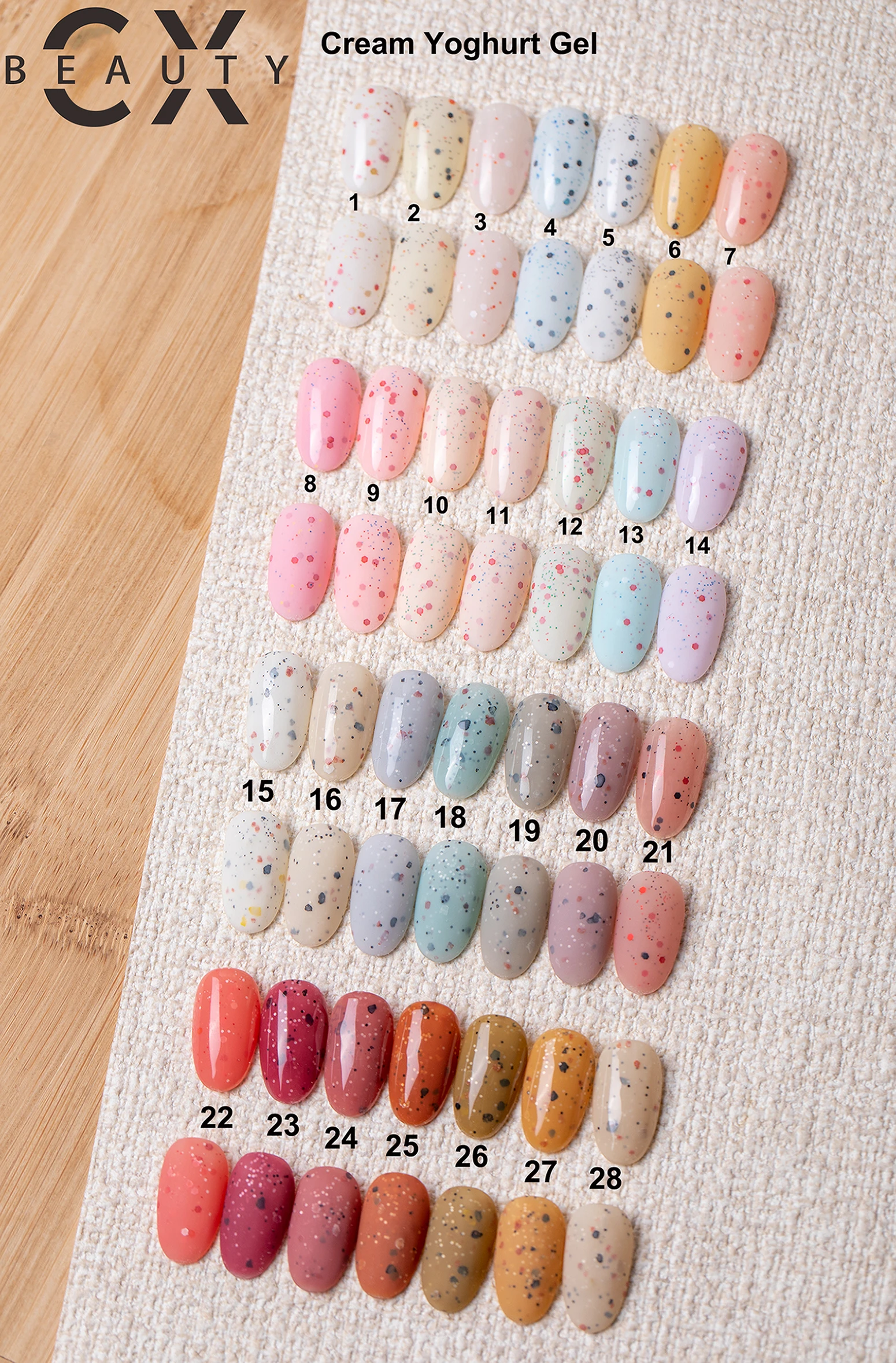 Caixuan 2022 NEW Arrival Cream Yogurt Gel 28 Colors 1Kg Bulk Packing Gel