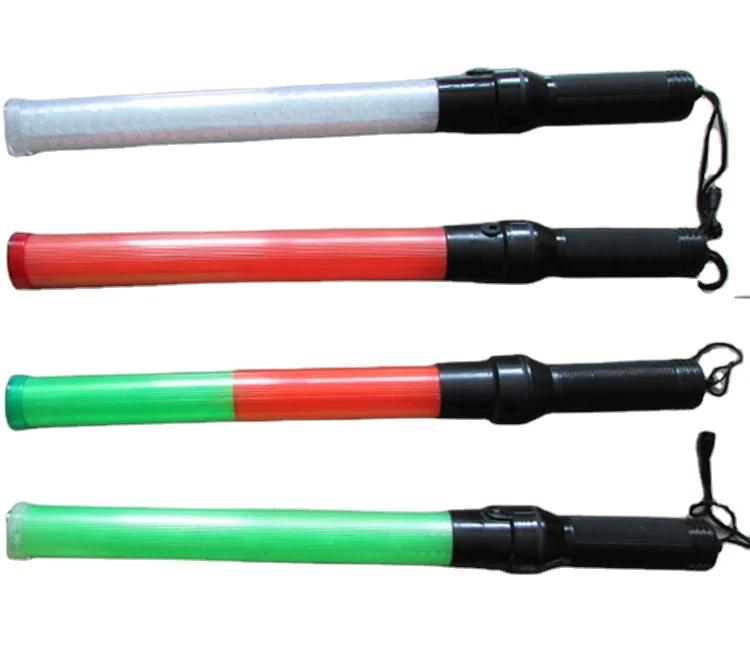 Заводская цена, палочки для контроля дорожного движения, светодиодные фонарики, пластиковая дубинка с ручкой