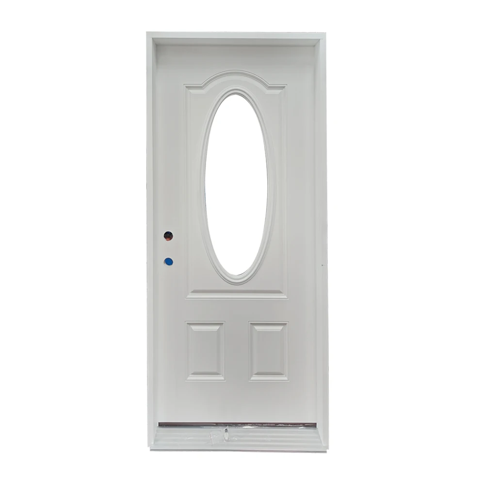 Modern white Fiberglass Prehung entry door mobile home exterior doors details