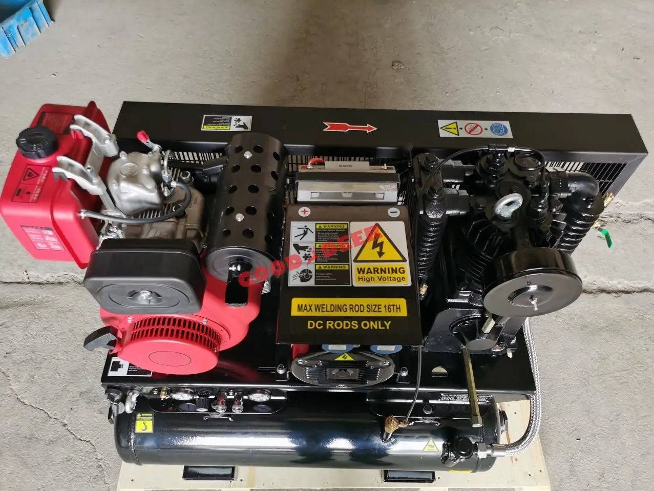 The Latest Air Compressor, Electric Welding Machine, Generator Portable Three in One  Diesel Air Compressor
