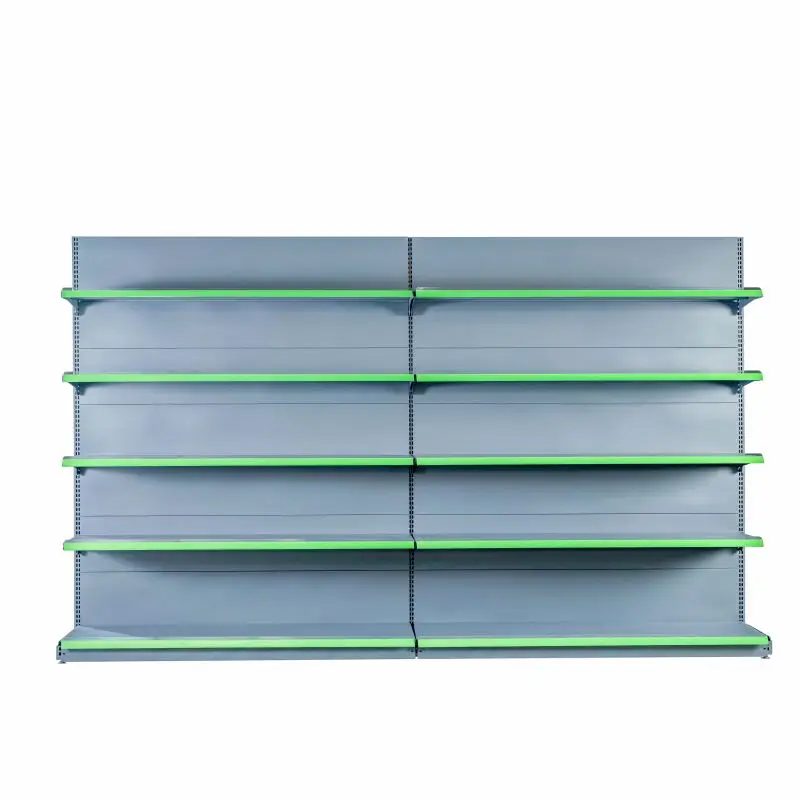 Prefabricated Supermarket Shelves Double-sided Gondola Display ...